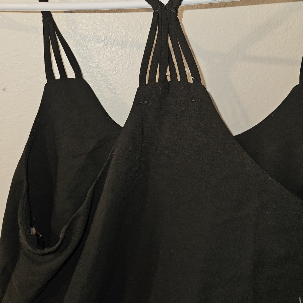 Zenana Outfitters Womans Sheer Black Sleeveless Blouse Size S - Picture 6 of 11